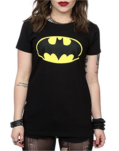 Collectors Mine - Camiseta de Batman con cuello redondo de manga corta para mujer, talla 40, color negro