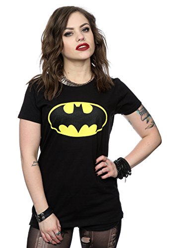 Collectors Mine - Camiseta de Batman con cuello redondo de manga corta para mujer, talla 40, color negro