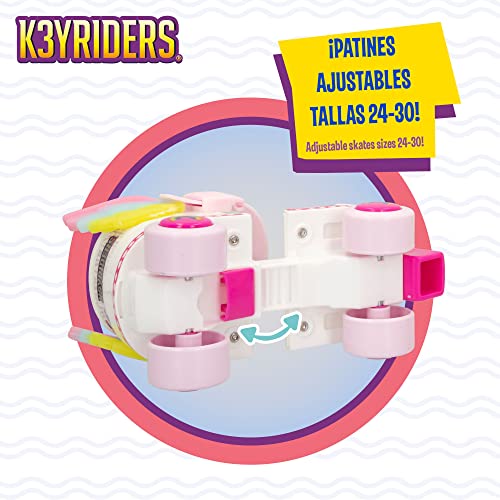 COLORBABY 46988, Patines 4 Ruedas de Unicornio K3YRIDERS Talla 24-30, Mis Primeros Patines, Patines para niña de iniciación, Patines Infantiles, Juguetes para niña, Regalos para niñas