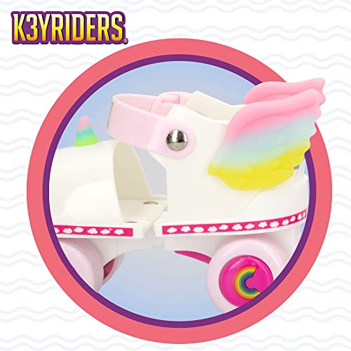 COLORBABY 46988, Patines 4 Ruedas de Unicornio K3YRIDERS Talla 24-30, Mis Primeros Patines, Patines para niña de iniciación, Patines Infantiles, Juguetes para niña, Regalos para niñas