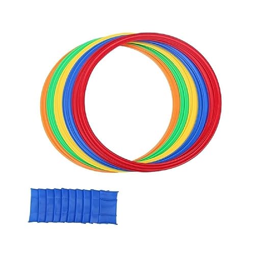 Colorido juego de aros de salto para interiores Juego de deportes de entrenamiento físico Aros de salto Familia Patio Juguete de Actividad Niños Regalo Juego de salto Juguete Físico