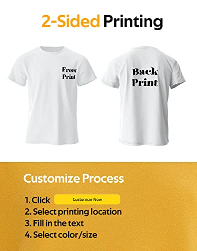 COOZEBRA Camisas Personalizadas para Hombres Mujeres Diseña tu Propia Camiseta Personalizada (Negro, Blanco, Gris, Rojo, Azul, Azul Marino, Gris, Albaricoque, Verde Oscuro, Estilo 1)