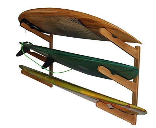 COR Surf Estante de Tabla de Surf Exhibición de Estante de Pared múltiple de Madera, Almacenamiento de Tablas de Surf,| Marca iniciada por surfistas (bambú)