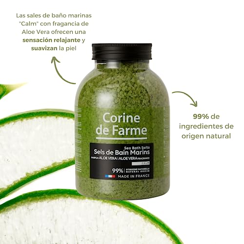 Corine de Farme – Sales de baño marinas, calmantes, de Aloe Vera