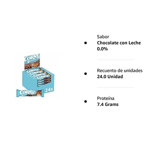 Corny - Barritas de Cereales 0% Chocolate con Leche, Sueltas (24 unidades) x 20 g