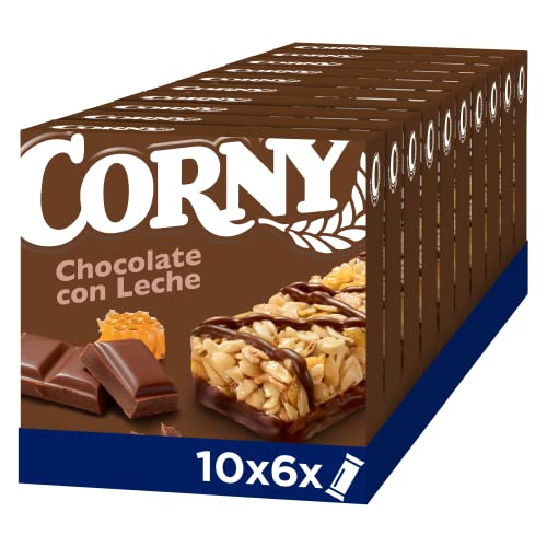 Corny - Barritas de Cereales con Chocolate con Leche. 10 estuches con 6 barritas 10x(6x25g)