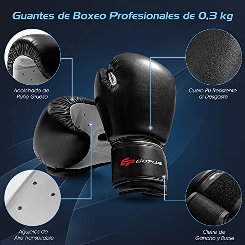COSTWAY Saco de Boxeo de Pie 175 cm 100 kg con Soporte y Guantes, Saco de Boxeo Pesado con Base de Ventosa para Adultos Jóvenes, Saco de Kick Boxing de Pie para Oficina Casa