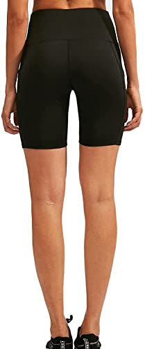 COTOP Pantalones Cortos Deportivos para Mujer,Pantalone Corto Correr Yoga Cintura Alta con Bolsillos,Mallas Cortas para Ciclismo Fitness Control de Barriga Transpirables Sin Costuras No Transparente