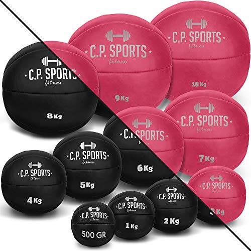C.P. Sports - Balón medicinal (0,5 kg hasta 10 kg), color rosa o negro