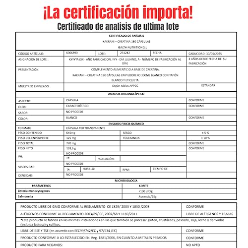 Creatina Monohidratada - 3000mg De Creatina Monohidrato En Polvo Por Dosis - Facilita Aumentar La Masa Muscular, Fuerza Y La Resistencia - Creatine Monohydrate Pura, 180 Capsulas