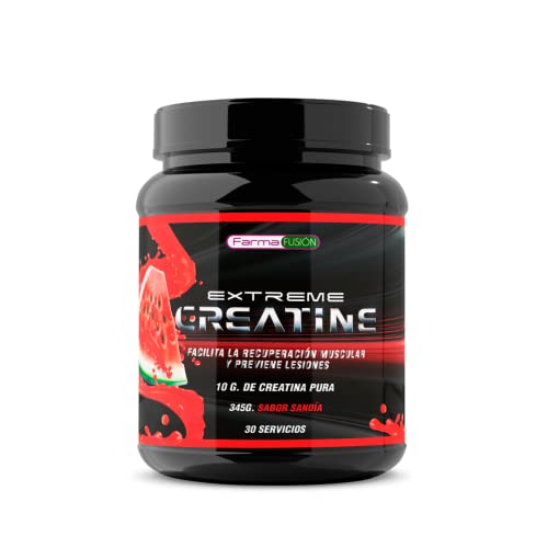 Creatina Monohidrato 100% microfiltrada | 5000mg de Creatina por dosis diaria | Mejora la resistencia física y el crecimiento muscular | Fácil disolución y máxima asimilación | 300 g. sabor sandía
