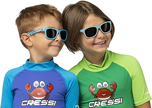 Cressi Teddy Sunglasses Gafas de Sol para niños, Juventud Unisex, Mascota de Agua/Rojo/Lente Ahumada, 3/5 Años