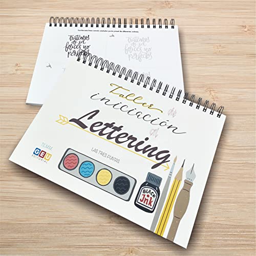 Cuaderno Lettering Para Aprender A Dibujar y Rotular - Caligrafía Creativa - 141 Páginas Con Ejercicios Para Estimular Tu Imaginación y Creatividad: Taller Iniciación al Lettering