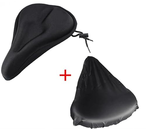 Cubre Sillín de Bicicleta Gel, Funda De Gel para Sillín de Bicicleta, Cubre Asiento de Bicicleta Cómodo y Transpirable con Funda Impermeable para Bicicleta de Carretera, Montaña y Urbana