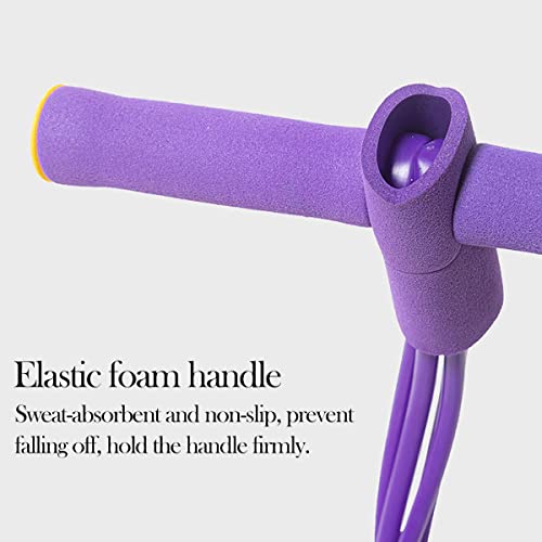 Cuerda Elástica de Pedal,Guador 2 Piezas Cuerda de Tensión Multifunción Pedal Cuerdas de Tracción 4 Tubo Pierna Ejercitador Sit-Up Culturismo Expansor Pedal Resistance Band