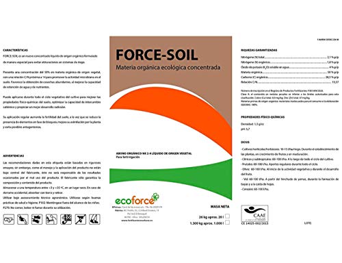 CULTIVERS Abono Concentrado Líquido con Aminoácidos de 5 l Ecológico. 100% Natural. Regenera la Vida del Suelo y Evita Obturaciones en Sistema de Riego.