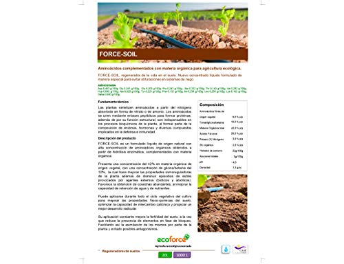 CULTIVERS Abono Concentrado Líquido con Aminoácidos de 5 l Ecológico. 100% Natural. Regenera la Vida del Suelo y Evita Obturaciones en Sistema de Riego.
