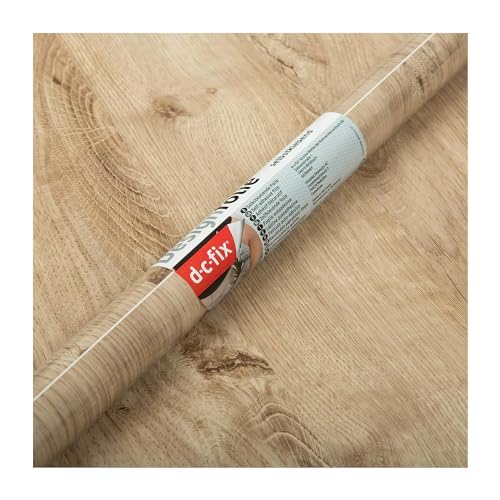 d-c-fix vinilo adhesivo muebles Roble Ribbeck Oak efecto madera autoadhesivo impermeable decorativo para cocina, armario, puerta, mesa papel pintado forrar rollo láminas 90 cm x 2,1 m