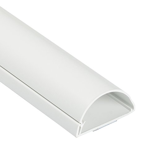D-Line Maxi 1M5025W, Canaletas decorativas para cables de TV, Una solución cómoda que organiza y cubre los cables de TV en la pared - 50 x 25 mm y 1 metro de longitud en color blanco