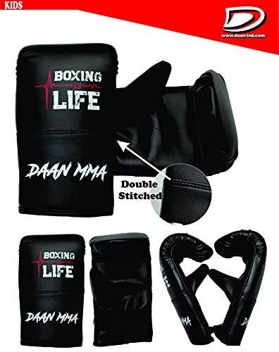 DAAN MMA Juego de saco de boxeo para niños con guantes de boxeo, entrenamiento de Muay Thai, fitness, kickboxing, grappling, tailandés, sparring, karate, taekwondo, ejercicio y fitness, 55 cm, sin