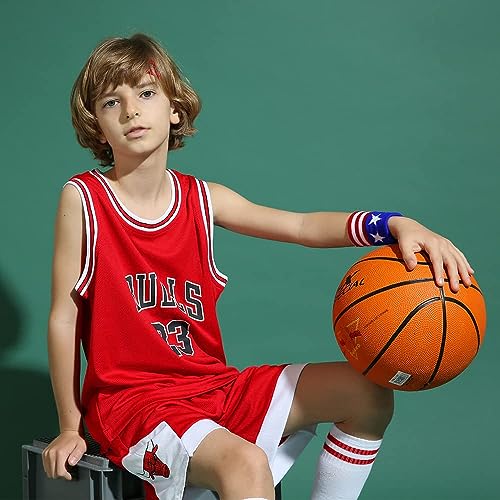 DaceStar Camiseta Baloncesto Niño Equipación Baloncesto Niño Completa Trajes de Baloncesto Niño Camiseta Tirantes y Pantalones Cortos de Baloncesto Conjunto Baloncesto Niño L