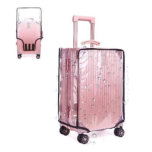 DAGORD Cubierta de Maleta Grande 28 Pulgadas Funda Transparente de PVC para Maleta Protector de Maletas Viaje Grueso Cubierta de Equipaje a Prueba de Polvo para Viaje