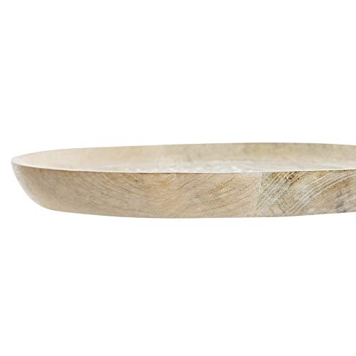 D,casa - Bandeja vaciabolsillos de Madera Mango Tallado Mano Fatima