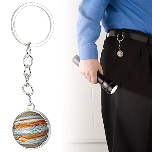 DELESYS Llavero de la Sistema Solar - Llaveros creativos que brillan en la oscuridad con el sistema solar para mujeres - Regalo simple hermoso globo terráqueo que brilla en el sistema solar oscuro