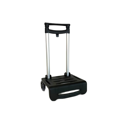 Devesa Carro Mochila Escolar para Niño y Niña Plegable y Resistente - Carrito Plegable con Ruedas para Mochilas Escolares - Trolley Escolar - D202 (Negro)