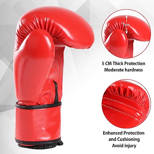 DEWEL Guantes de Boxeo 8oz, Guantes Boxeo Unisex para Adolescentes y Mujeres, Boxing Gloves