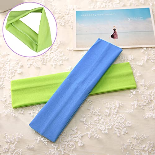 Diadema Deportiva Elástica,5Piezas para el Pelo de Yoga de Colores,Cinta Deportiva para el Pelo,para Correr, Antideslizante, Cinta para el Pelo, Fitness, para Maquillaje, Yoga, Ciclismo