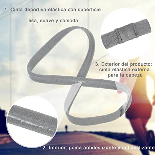 Diademas Deportivas de 6 Piezas Bandas Elásticas Delgadas para el Cabello Diadema Antideslizante para Trotar Correr Fútbol Entrenamiento Yoga y más