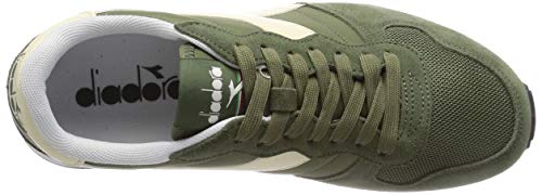 Diadora Camaro, Zapatillas Bajas Unisex Adulto, C6307 Olivine Silencioso Blanco, 43 EU