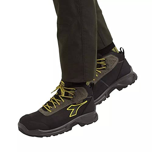 Diadora Sport Diatex Mid S3 Wr Ci Src, Botas Hombre, Nero Grigio Acciaio, 42 EU