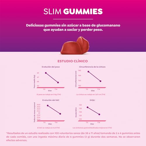 Dielisa Biform Slim Gummies con Glucomanano. Ayuda a Adelgazar. 40 gummies