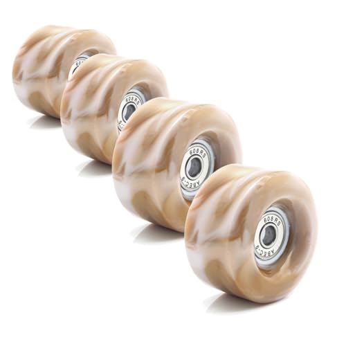 DJSDN Rueda Elegante for Exteriores de 4 Uds., Rueda Elegante, rodamientos útiles for Patines, Rueda Elegante for patineta, Rueda de Tierra de PU portátil (Color : Gold)