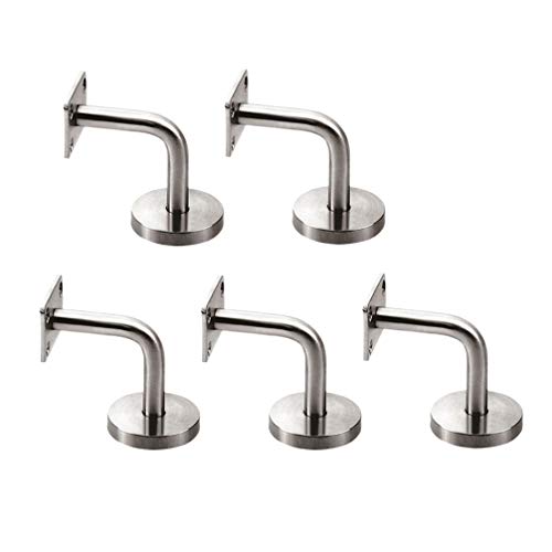 DOITOOL 5 unids soportes de pasamanos de acero inoxidable elegante anticorrosión escalera barandilla soportes de barandilla escalera barandilla soportes de pared para escaleras