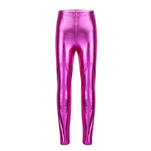 dPois Leggings Niña Leggings Cintura Elástica Pantalones Largos de Lápiz Ajustados Ropa Deportiva Invierno Danza Jazz Baile Porristas Jeggings Running Fitness Rosa A 4-5 años