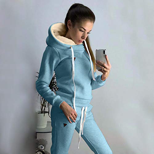 Dralofao chandal mujer baratos - Corredores Tops + Pantalones Completo Ropa de salón Casual Tallas Grandes Conjunto Chándal Invierno Otoño Sudadera Completo Invierno de Manga Larga Trajes de 2 Piezas