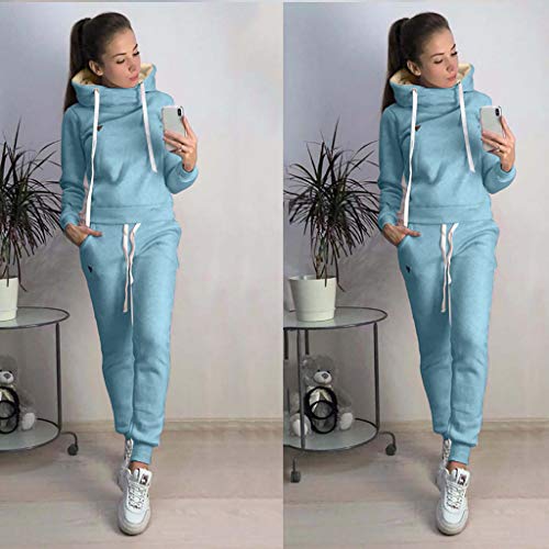 Dralofao chandal mujer baratos - Corredores Tops + Pantalones Completo Ropa de salón Casual Tallas Grandes Conjunto Chándal Invierno Otoño Sudadera Completo Invierno de Manga Larga Trajes de 2 Piezas