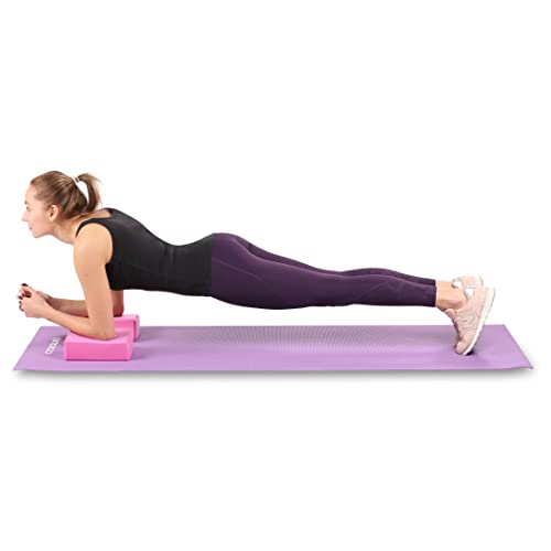 DRUNA Bloque de Yoga 2 Piezas de Espuma EVA y Pilates Ligero y Antideslizante (EVA Naranja)