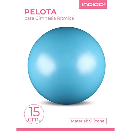 DRUNA Pelota de Gimnasia Rítmica de Silicona 300 g 15 cm Azul Claro