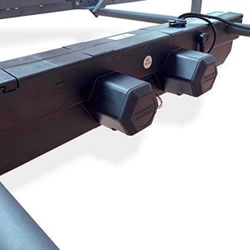 DUÉRMETE ONLINE - Cama Eléctrica Articulada Reforzada ERGOMAX 5 Planos, Suspensiones de Hytrel, Fiabilidad y Robustez, Motor Alemán, Gris, 90 x 190