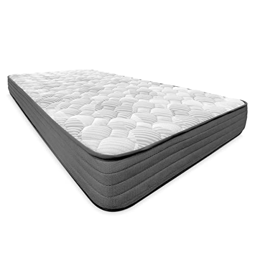 DUÉRMETE ONLINE Pack Cama Eléctrica Articulada Reforzada Ergomedic Pro + Colchón Viscoelástico Dorsaltec + Barandillas INOX, Madera, Gris Antracita, 90x190