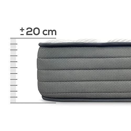 DUÉRMETE ONLINE Pack Cama Eléctrica Articulada Reforzada Ergomedic Pro + Colchón Viscoelástico Dorsaltec, Madera, Gris Antracita, 90x190