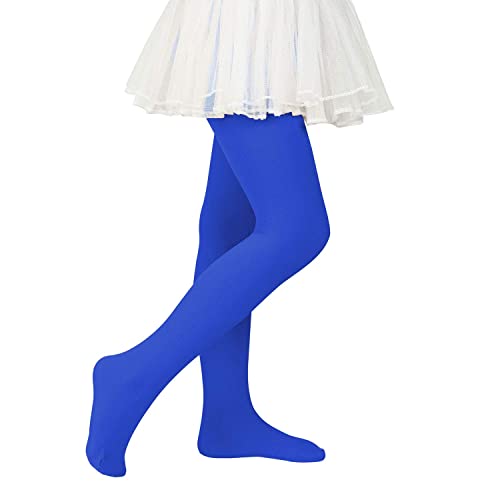 Durio Medias de ballet para niña, elásticas, antideslizantes, azul marino, 9-14 años