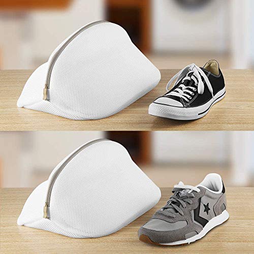 ecooe 2Pcs Bolsa Zapatos Lavadora, Bolsa para Lavadora para Zapatillas con cremallera, Saco Lavadora para Lavar para Organizador y Viajes