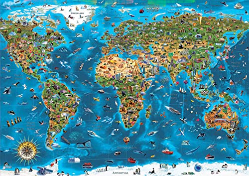 Educa - Puzzle de 1000 Piezas para Adultos | Maravillas del Mundo. Incluye Pegamento Fix Puzzle. A Partir de 14 años (19022)