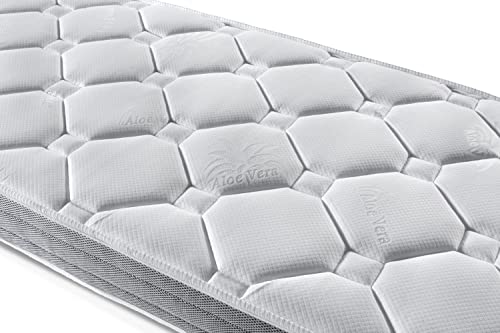 El Almacen del Colchon - Colchón viscoelástico, Modelo Star, 90 x 190 x 15cm - Todas Las Medidas, Blanco y Gris