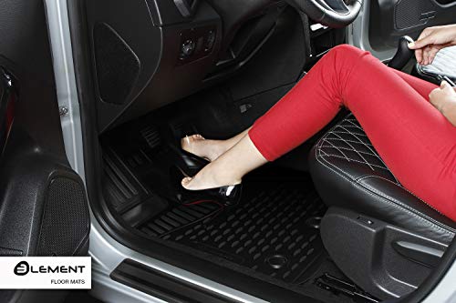 Element EXP.CARVLK00003 - Alfombrillas de Goma Antideslizantes para VW Caddy IV â€“ año: 15 â€“ 20, Color Negro
